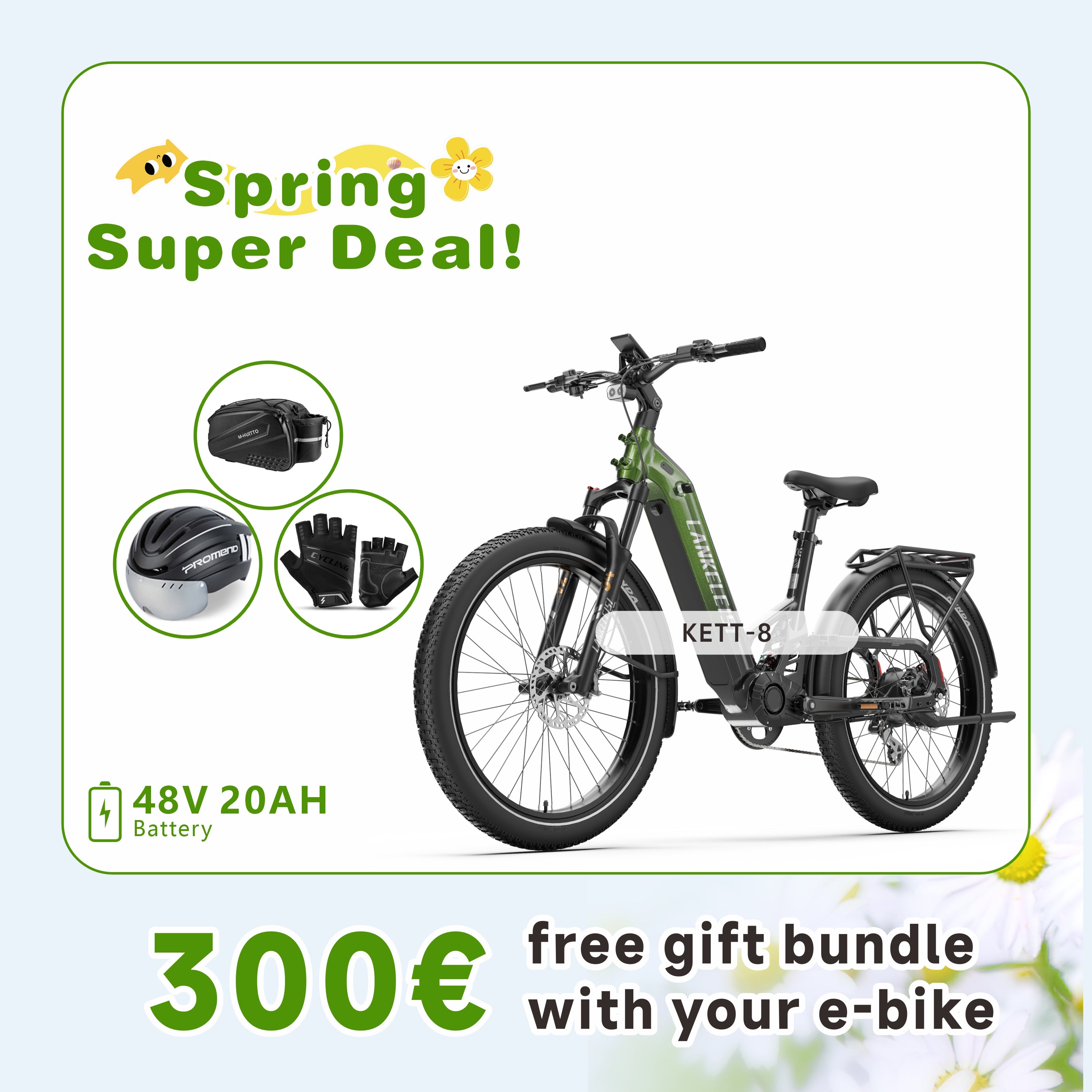 【Pre-sale】LANKELEISI KETT-8 Urban Electric Bike (New)