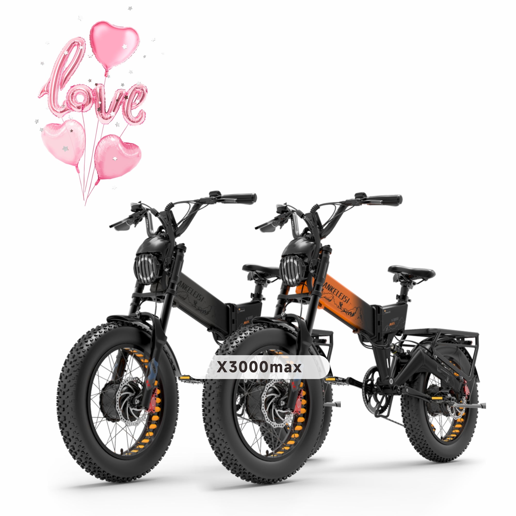 LANKELEISI X3000 MAX 2000W Dual Motor Electric Bike(Bundle)