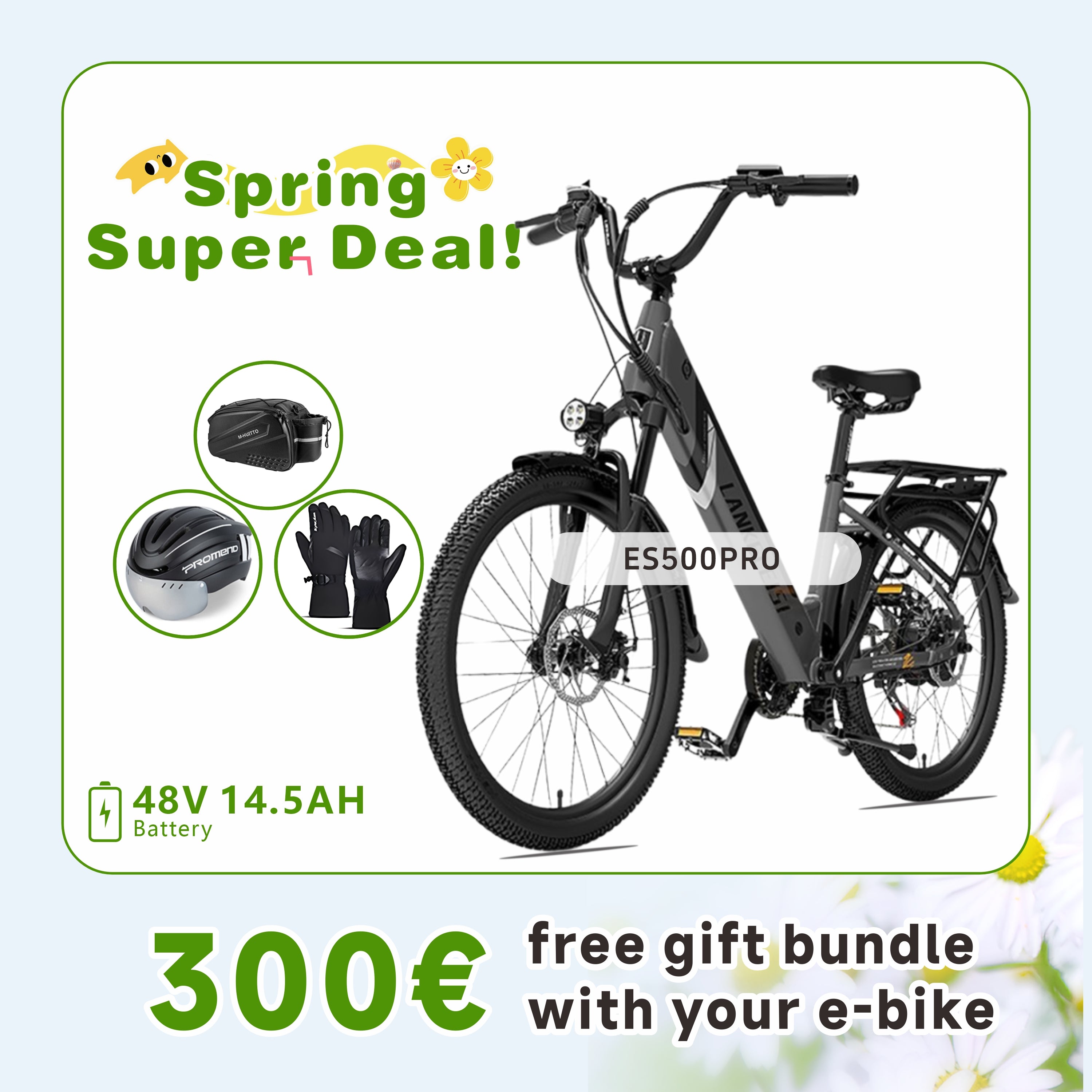 【Pre-sale】LANKELEISI ES500PRO Electric City Bike