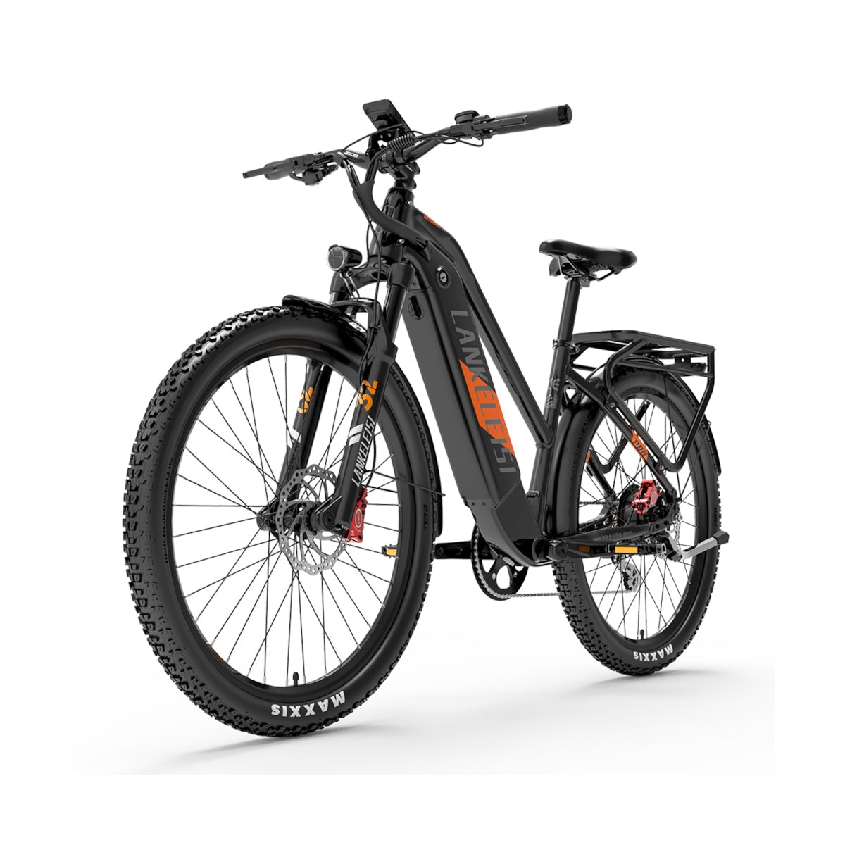Lankeleisi Mx600Pro 500W 27.5 Electric Trekking Bike 20Ah City Black-Orange