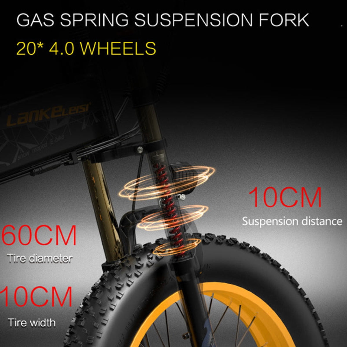 【Pre-Sale】LANKELEISI X3000Plus-UP Fat Tire Snow Electric Bike(Yellow) - lankeleisi-bikes