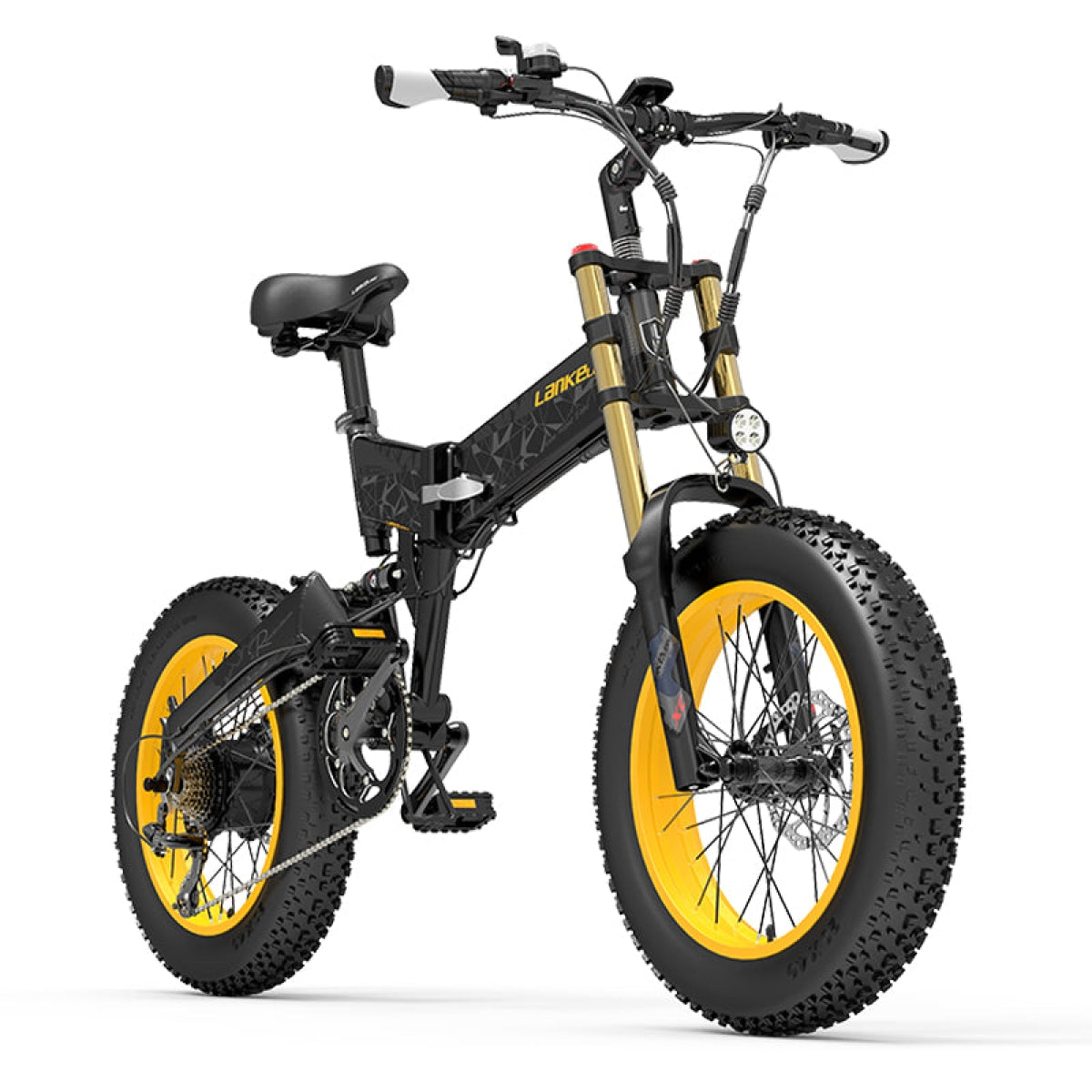 【Pre-Sale】LANKELEISI X3000Plus-UP Fat Tire Snow Electric Bike(Yellow) - lankeleisi-bikes
