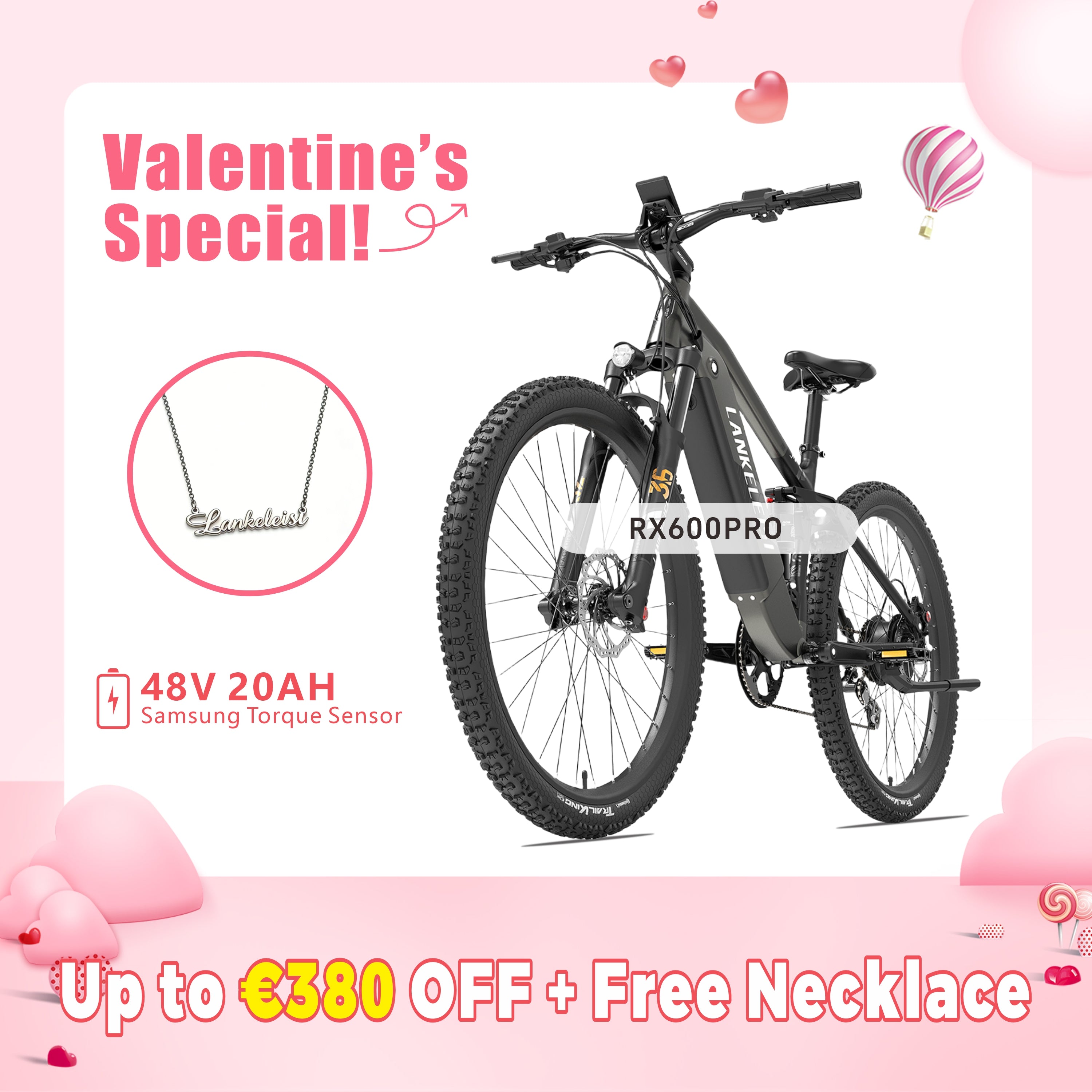 【Pre-sale】LANKELEISI RX600PRO Mountain Electric Bike(New Arrivals)