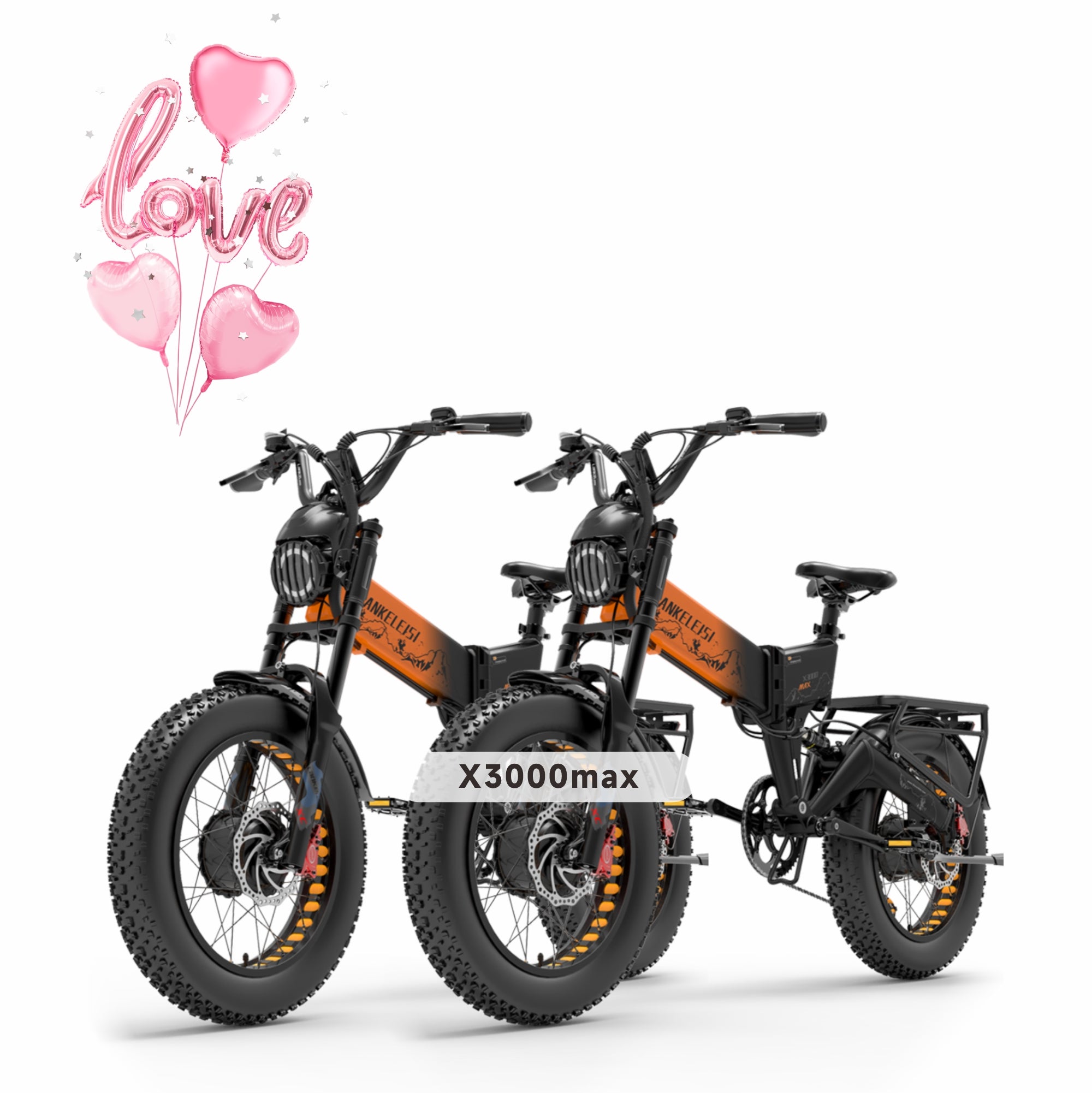 LANKELEISI X3000 MAX 2000W Dual Motor Electric Bike(Bundle)