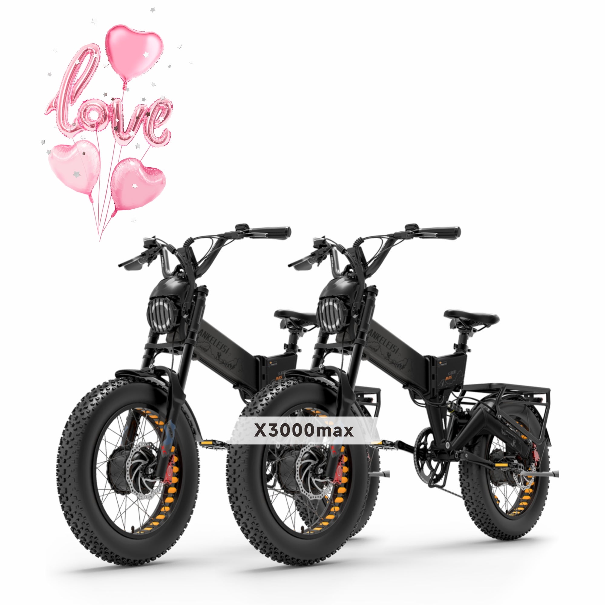 LANKELEISI X3000 MAX 2000W Dual Motor Electric Bike(Bundle)