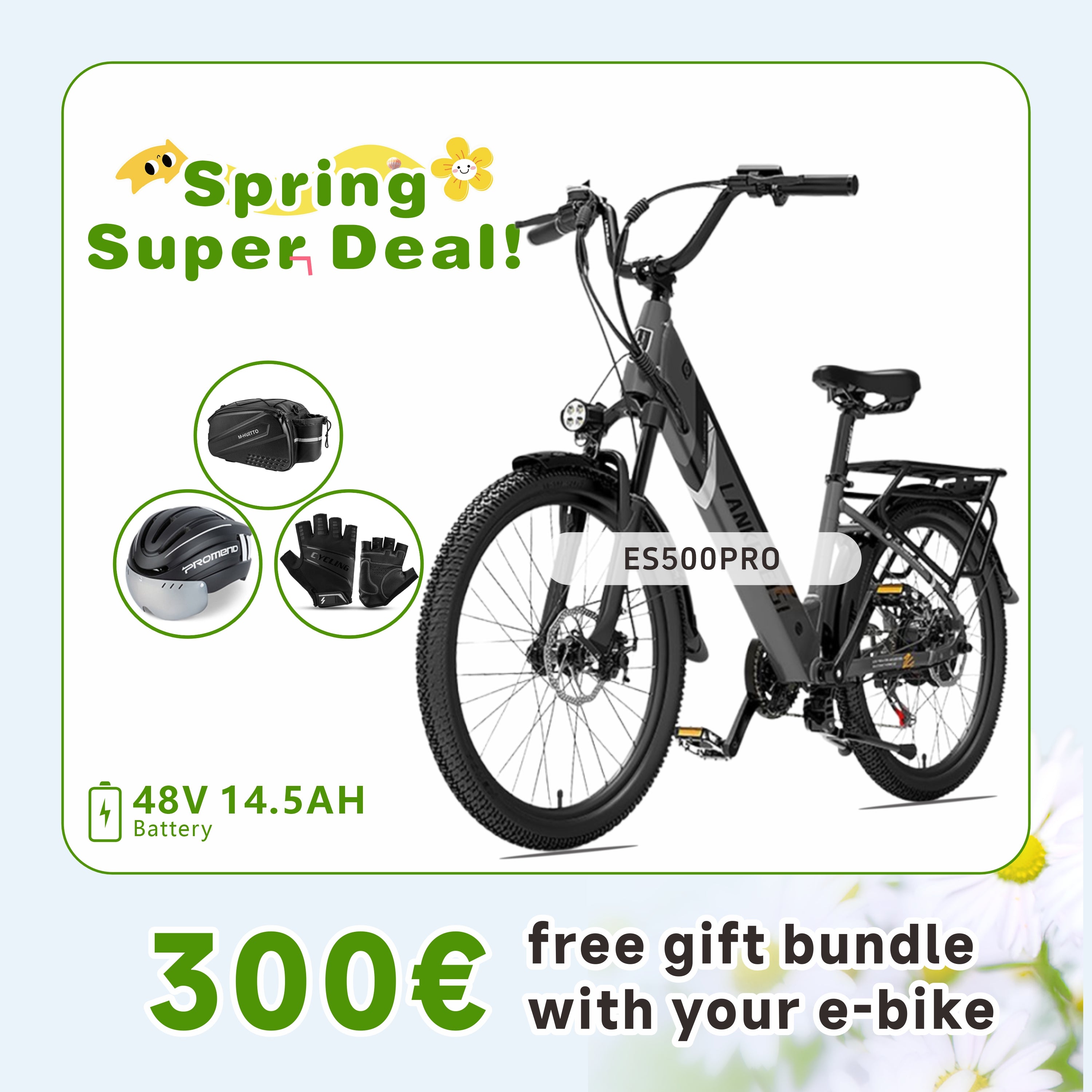 【Pre-sale】LANKELEISI ES500PRO Electric City Bike