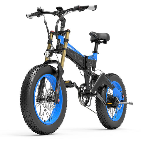 Lankeleisi X3000Plus-Up Fat Tire Snow Electric Bike Blue